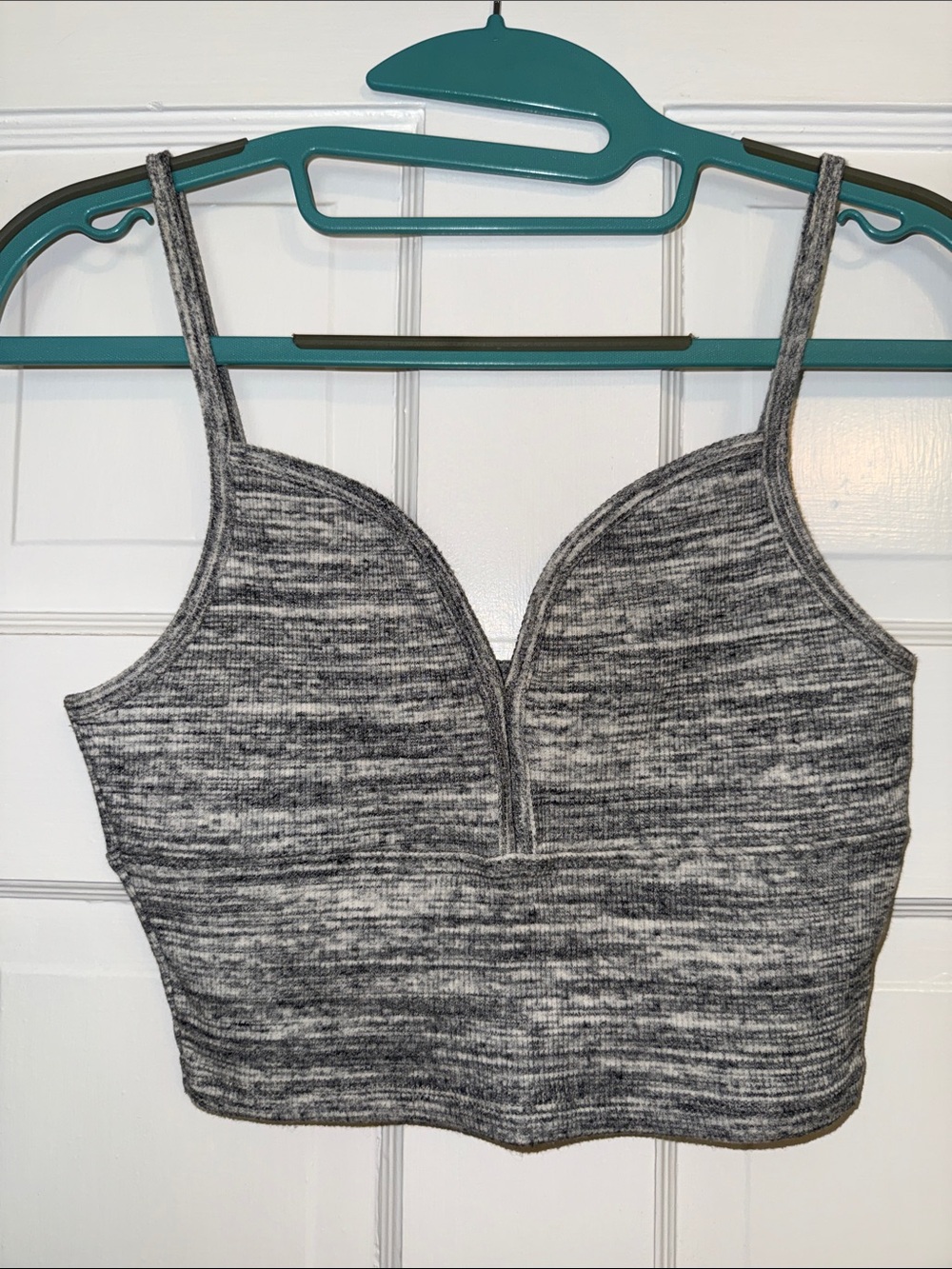 Hollister Grey Marled V-Neck Cropped Tank
